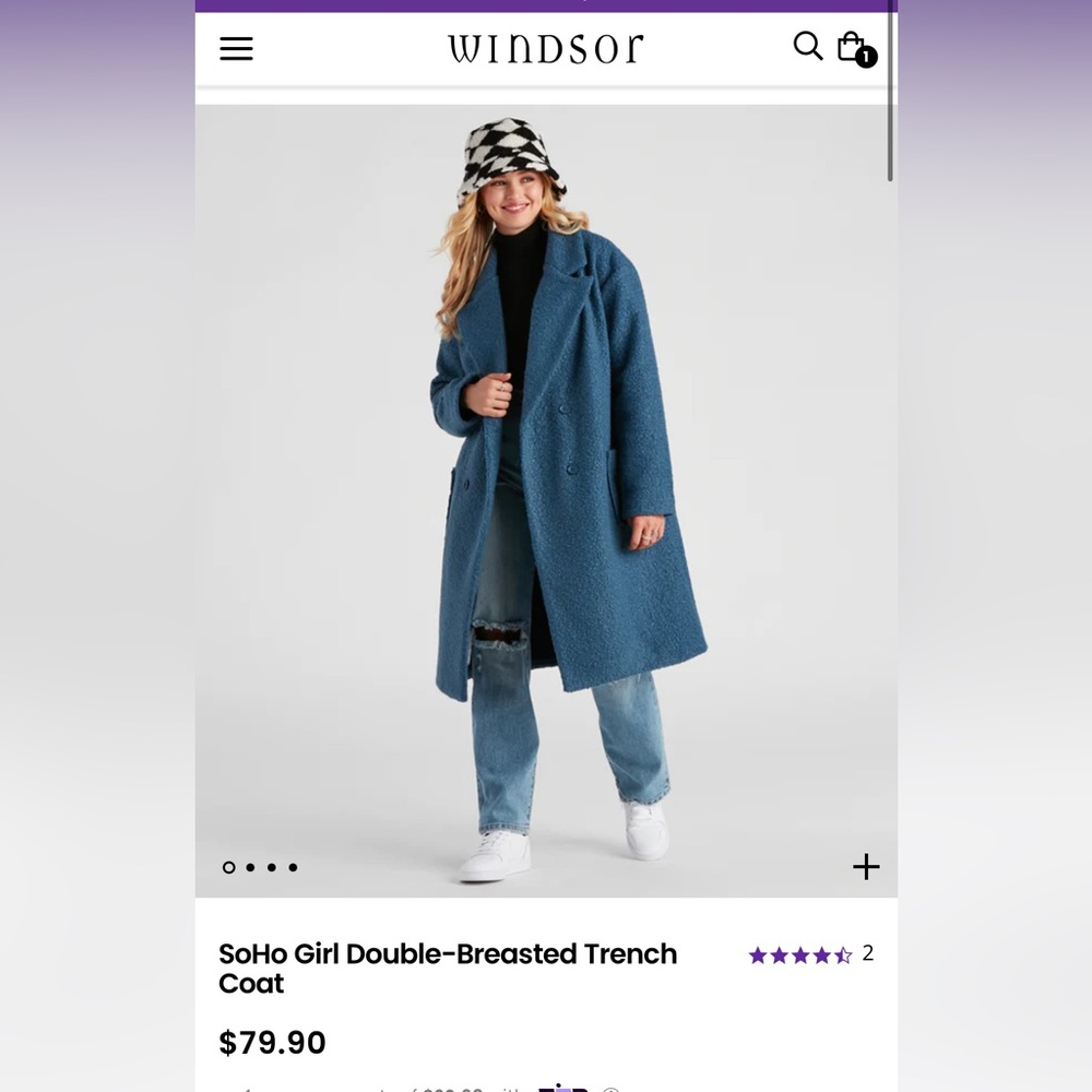 SoHo Girl Double-Breasted Trench Coat